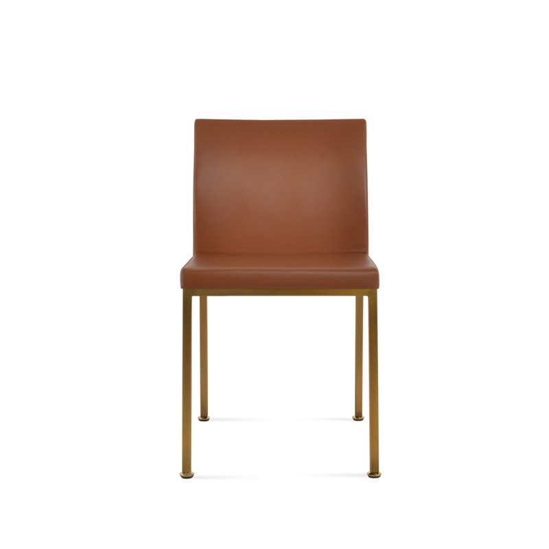 Aria Metal Adjuster Side Chair, Brass, PPM Hazelnut 