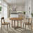 Billie Dining Table, Brown Wood Frame, Cross Legs, Round 46 Inch