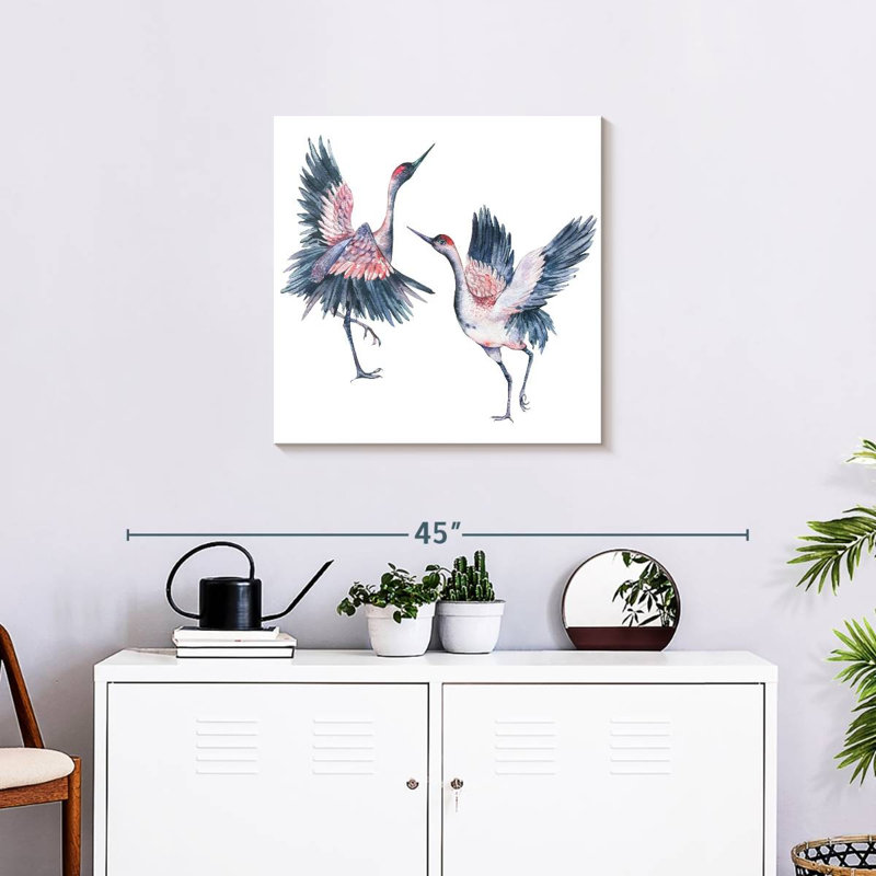 Grues couronnées, H 24 po x l 24 po