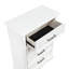 White Finish Elegant 4-Drawer Chest Storage Solid Wood Bedroom Furniture 1pc Vertical Drawers Cabinet