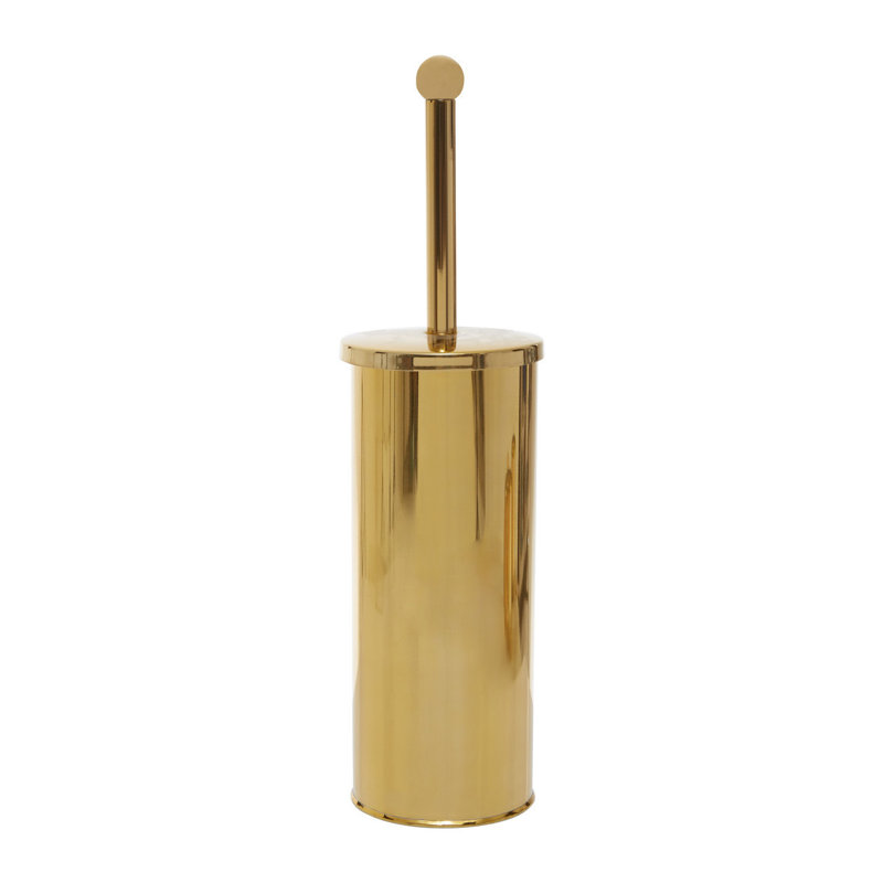 Strout Free-Standing Toilet Brush and Holder, Gold