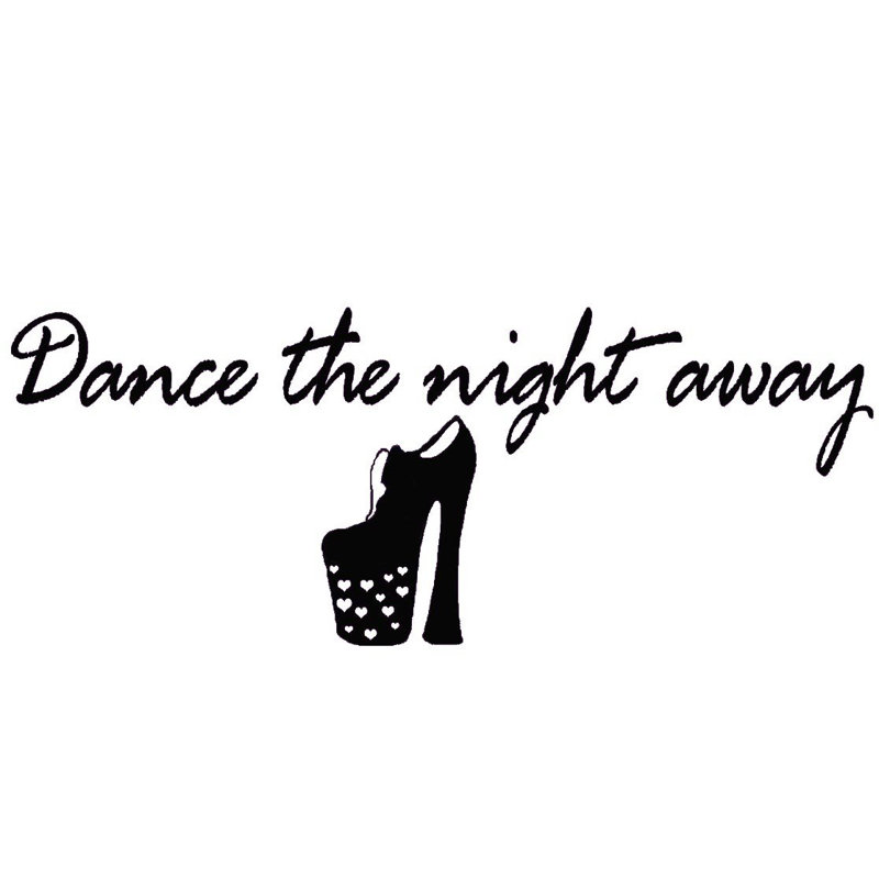 Décalcomanie murale danse the night away Derrygowan, 11 po x 30 po