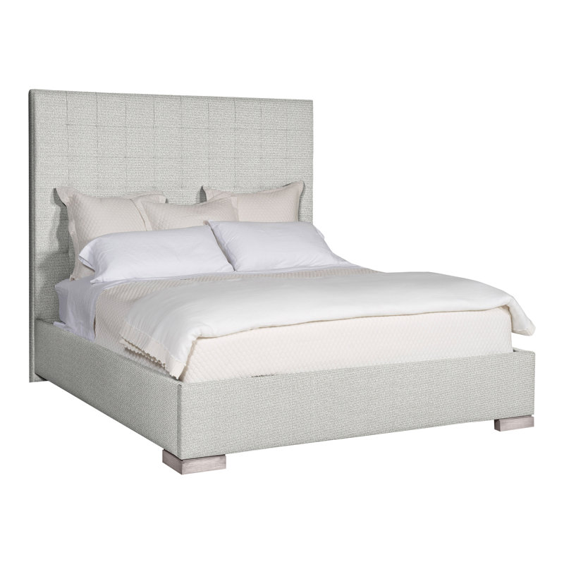 Wyeth Upholstered Bed, Callaloo Cotton, King, Dove Gray