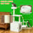 White  Cat Tree With Litter Box Enclosure