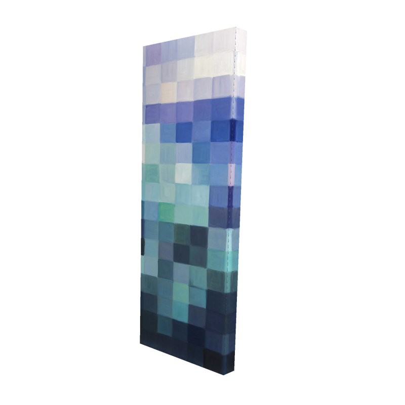 Paysage Pixelisé - Toile bleue | Art pour les murs
