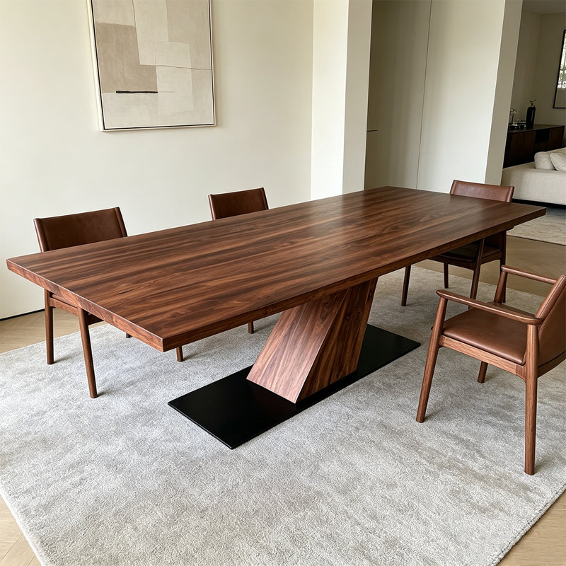Chinese Wabi-Sabi Solid Wood Dining Table