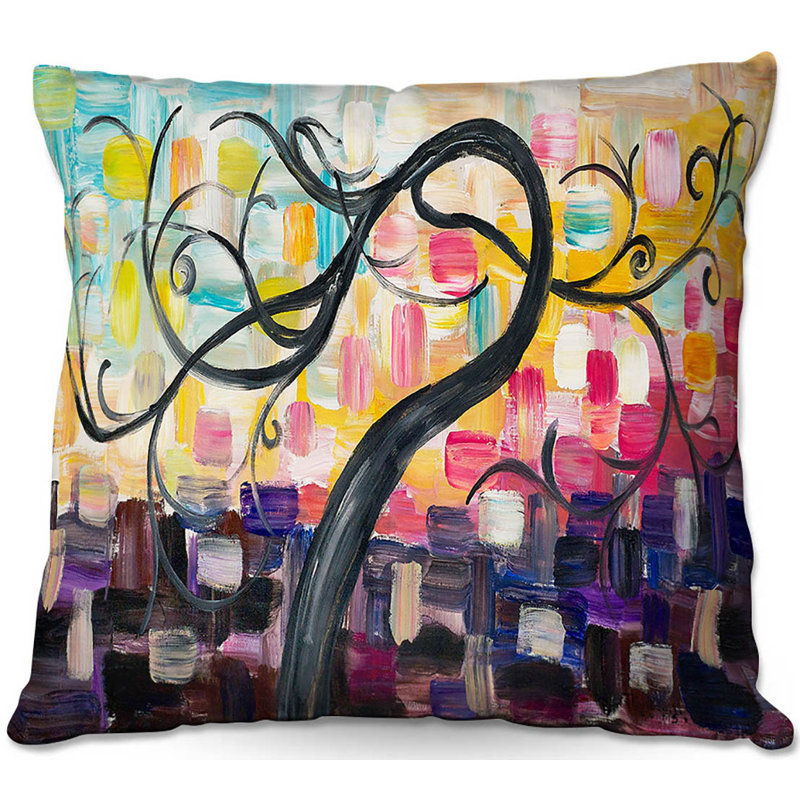  Housse et insert de coussin carré Couch Color Tree VI, 18 po x 18 po