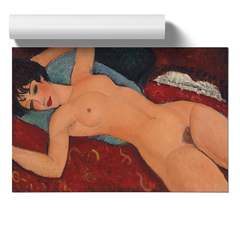 Nude Female Vol.1 by Amedeo Modigliani - Unframed Painting, 30cm H x 42cm W x 0.1cm D