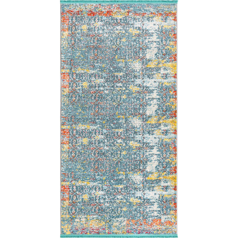 Folmar Abstract Indoor Rug, Runner 2'7" x 10'