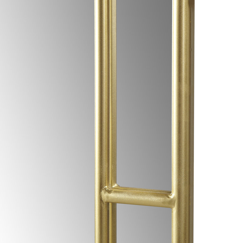 Regina Gold Arched Wall Mirror with Iron Frame