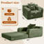 Boneless 3-In-1 Adjustable Corduroy Sleeper Sofa Bed, Convertible Modern Foldable Lounge Chair-2075594069
