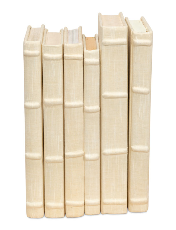 Ecru Handmade Decorative Book, Ivory