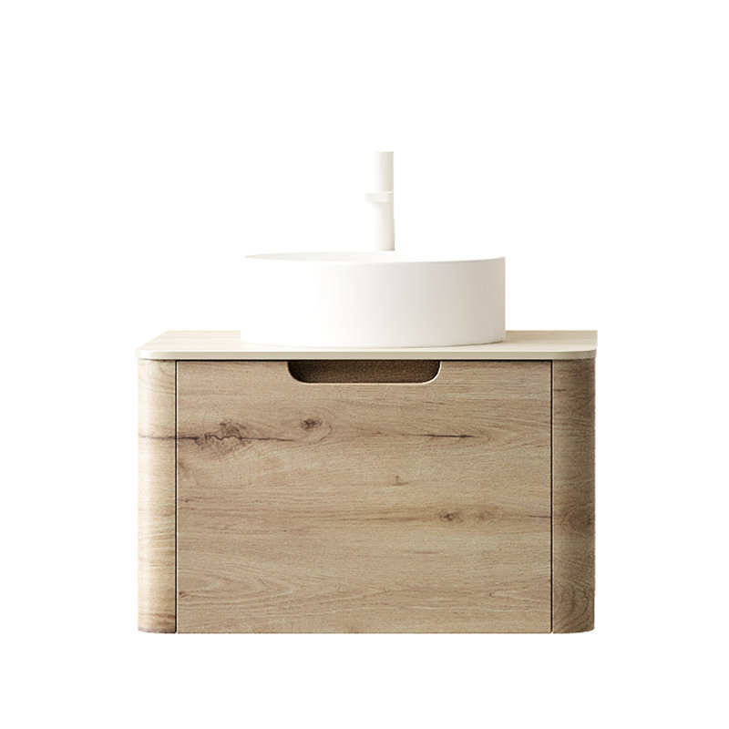 24 - Inch Bathroom Vanity With Wall Mounted Storage, White Round Ceramic Sink, Roman Sintered Stone, Pre Assembled, Easy To Install Storage Unit, Nature Marble Like Stone Counter, Soft Close Drawer
