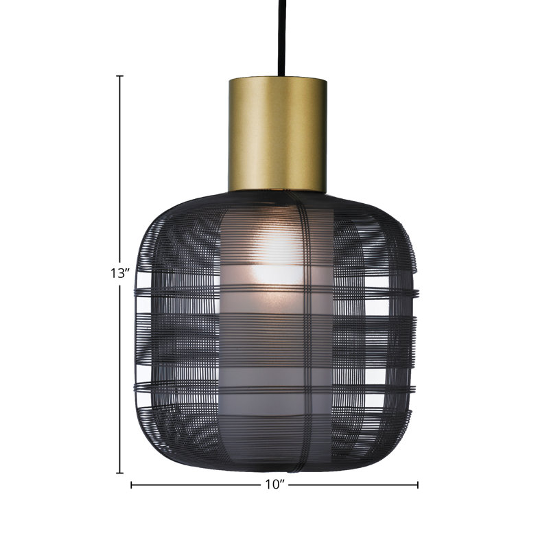 Schema Light Pendant, Dark Gray/Gold