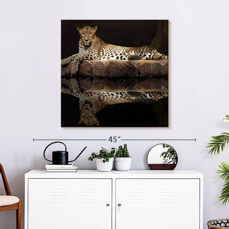 Brampt Leopard Water Reflection