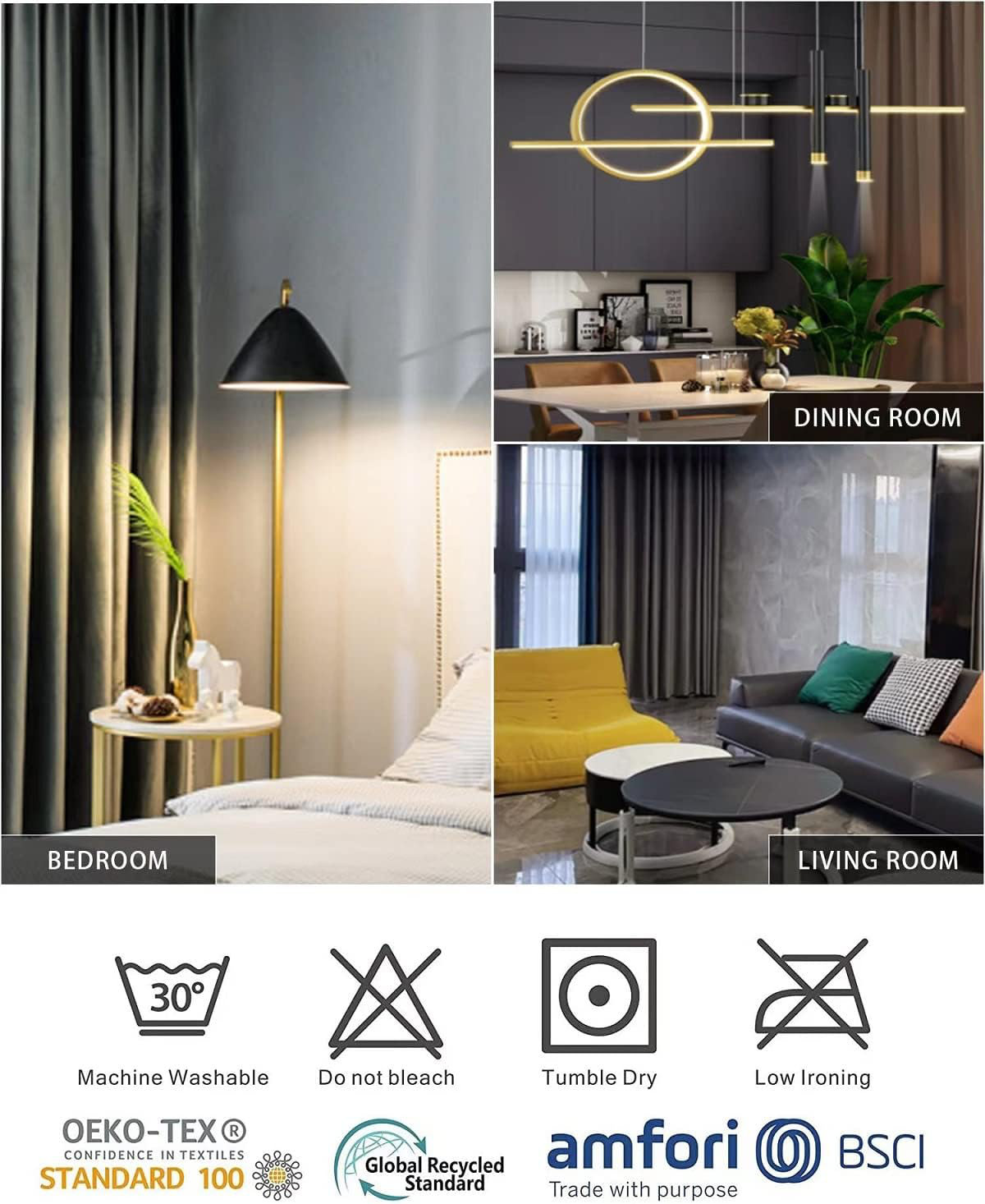 Eider & Ivory™ Green Velvet Thermal Insulated Noise Reducing Blackout