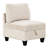 Beige Corduroy 8 Sectional With Storage Seats, Side Pockets, Charging Ports & Solid Wood Storage, Fabric