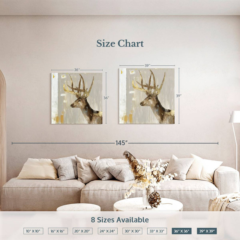 Brampt Stag I, 36" H x 36" W