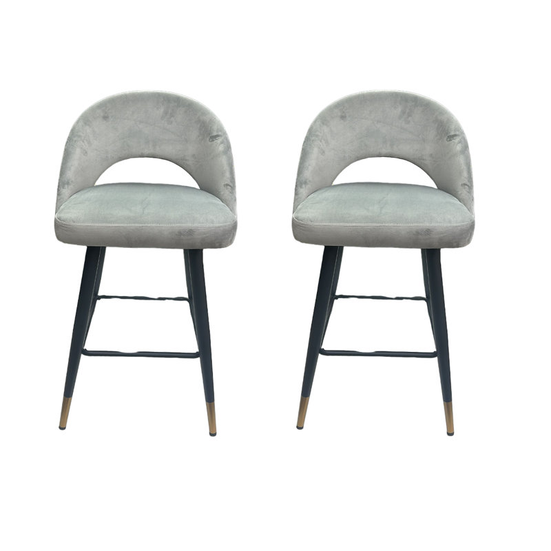 Tabouret de comptoir 26 po Ludwin, Gris