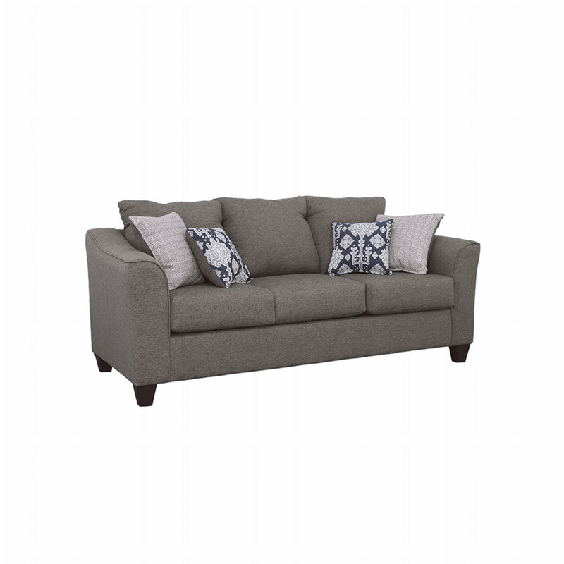 Canapé moderne gris anthracite avec coussin, Gris