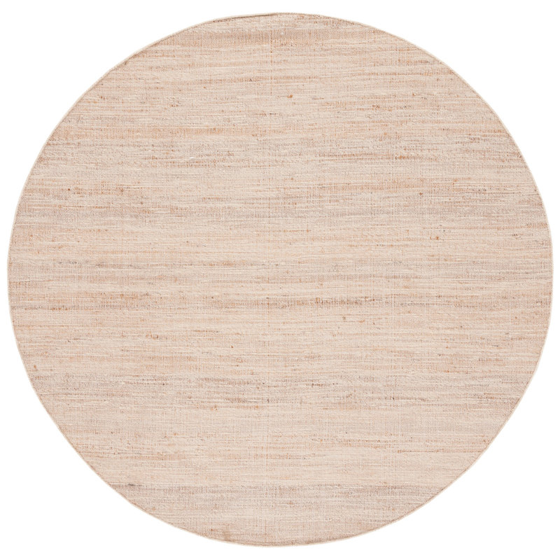 Tapis naturel / beige Solem Fiber 554, Rond 6 pi