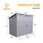 La poubelle contient 2 poubelles en métal pour le rangement des ordures, en acier inoxydable galvanisé, une remise pour la cour de jardin grise