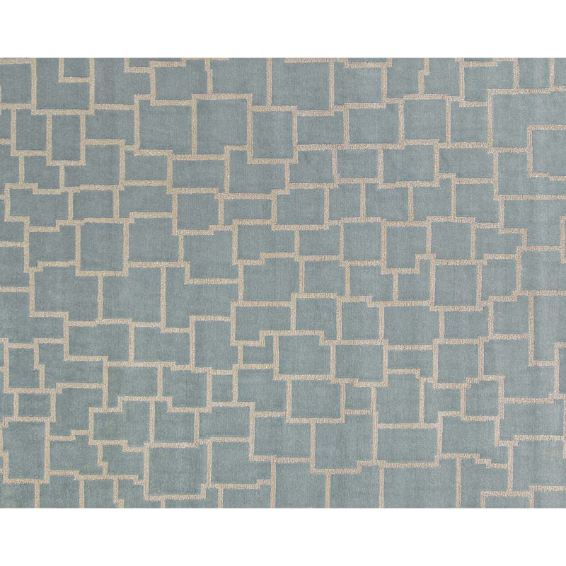 Handmade Wool Abstract Area Rug, Rectangle 10' x 14'