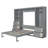 Queen Size Murphy Bed Wall Bed with Closet, Drawers and Shelves, Space-Saving Hideaway Bed-1208246881