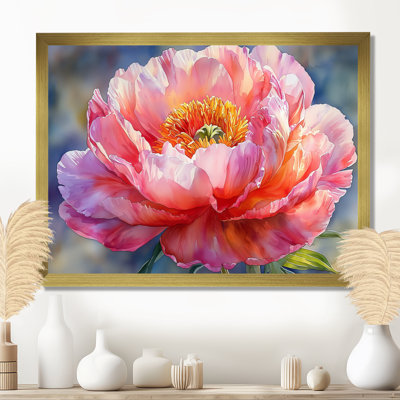 Sunlit Peony Bloom of Elegance I - pivoines, art mural