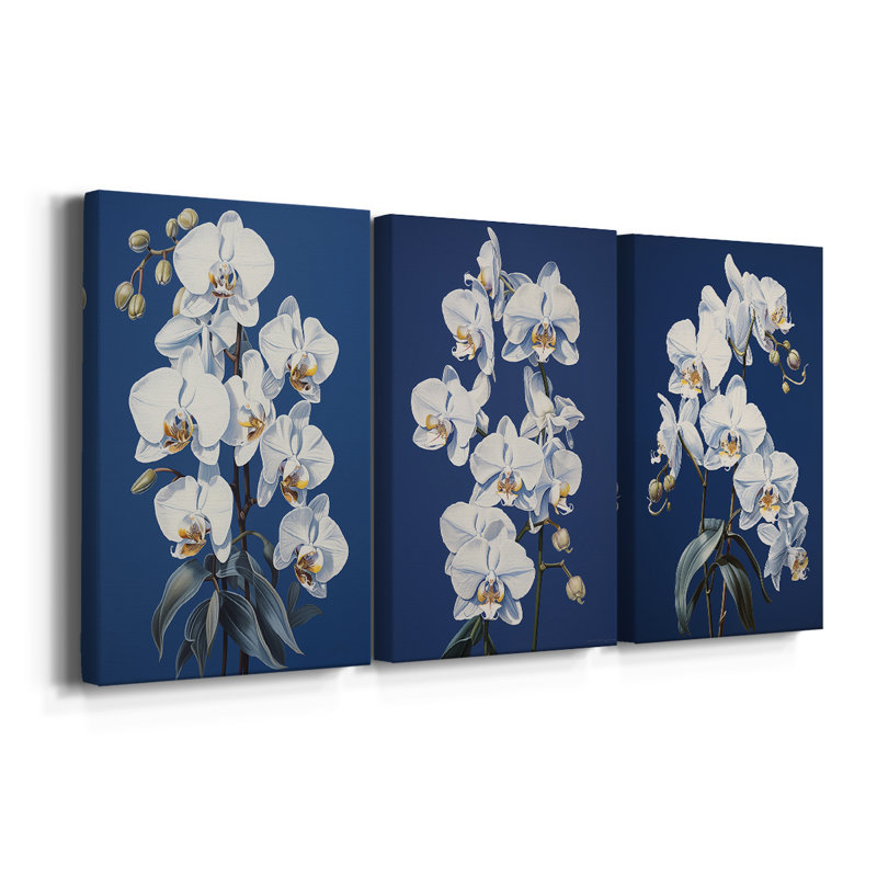 FLORAL Series CLxxxi - Toile tendue sur mesure - 3 pièces, H 36 po x l 72 po