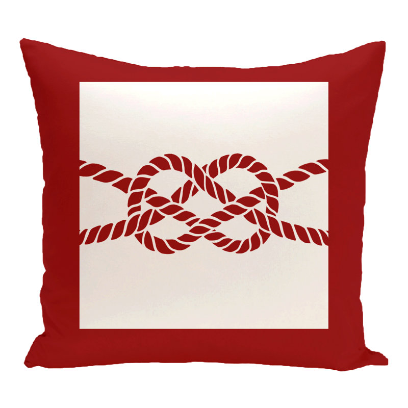 Housse de coussin carrée extérieure/insert, H 18 po x l 18 po, Rouge