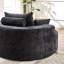 Fauteuil de plancher rond surdimensionné de 55 po avec coussins et traversins-127362742-127362744