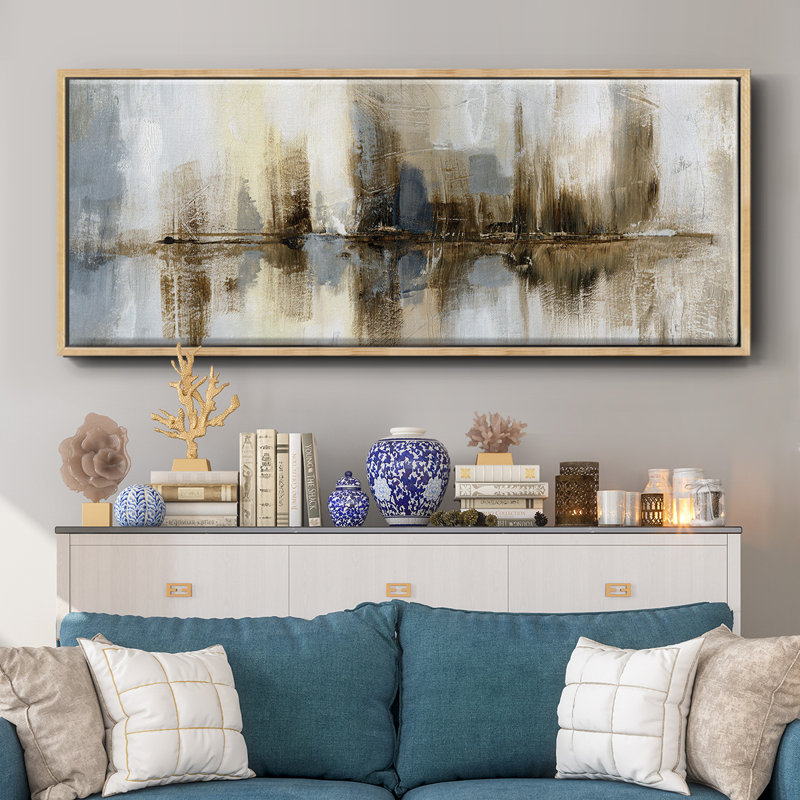 Harbor Lights- Framed Canvas, 20" H x 50" W