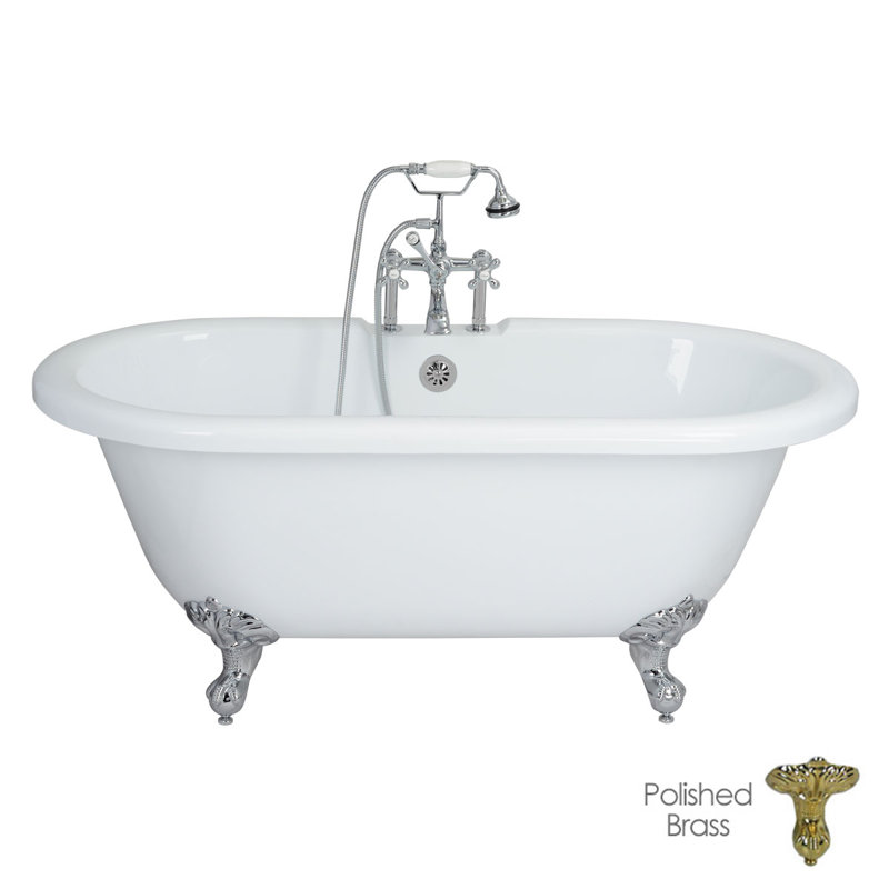 Baignoire de trempage à pattes 60" x 30" Windsor, Laiton