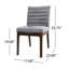 De 2 chaises de salle à manger de style Mid-Century, gris foncé, pieds évasés, ajoute un élément de style à la chaise grise moderne 2, avec un revêtement confortable