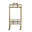 Chariot-bar 23,5 x 13,5 x 30 po, laiton antique
