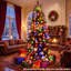 Sapin de Noël fin de 1,80 m (pas un sapin crayon) - Sapin artificiel mince avec lumières DEL multicolores, 957 extrémités de branches et embouts de protection pour les pieds