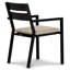 Pacifica Dining Arm Chair - White - Canvas Flax-404773872-404773873