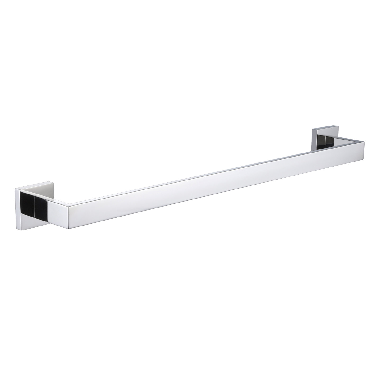 25.5" Wall Mounted Towel Bar, Polished Chrome, 2" H x 25.5" W x 3" D
