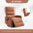 Heat Massage Manual Recliner Chair With Rocker And Swivel In Fabric For Living Room-951928856