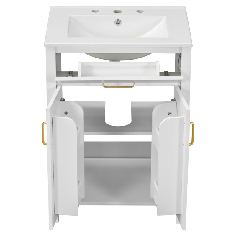 Sarabelle 24.2'' Single Bathroom Vanity with Ceramic Top