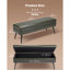 Banc en cuir synthétique avec repose-pieds et rangement en cuir