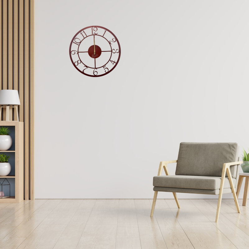 PLATINUM-Wall Clock Medium-, Medium, Gold