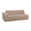 Deko Living 3 Piece Brown Compressed Foam Sectional Sofa Lounger and Table Set-116464443