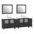  Framed 96" Freestanding Double Sink Bathroom Vanity with Engineered Marble Top and Matching Mirrors-27042780