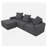 Convertible Modular Sectional Sofa Set Popular Microfiber Fabric Compression Sofa-1350057653