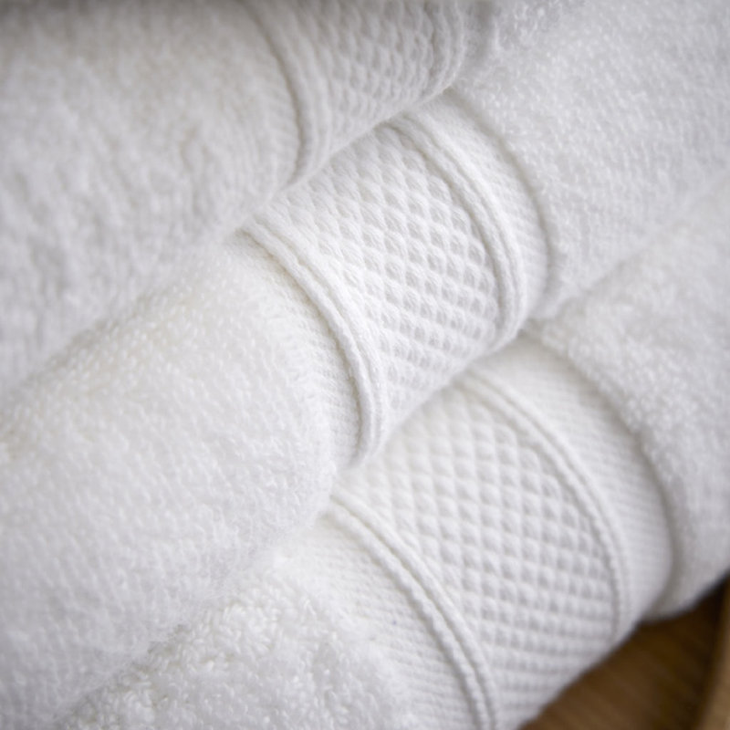 Luxury Zero Twist 100% Cotton Bath Towel, White