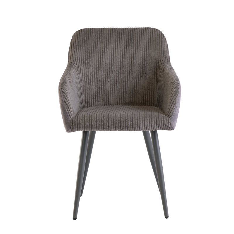 Lassen 48cm H Upholstered Metal Cantilever Chair in Grey