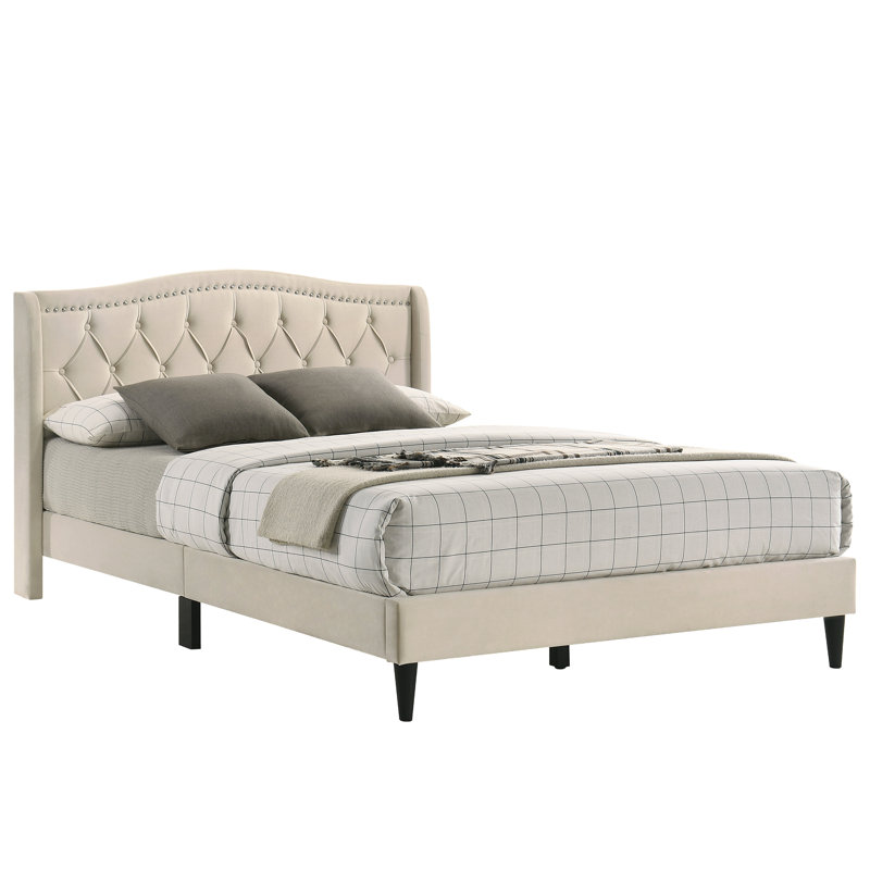 Mareile Porter Upholstered Bed With Headboard, Queen