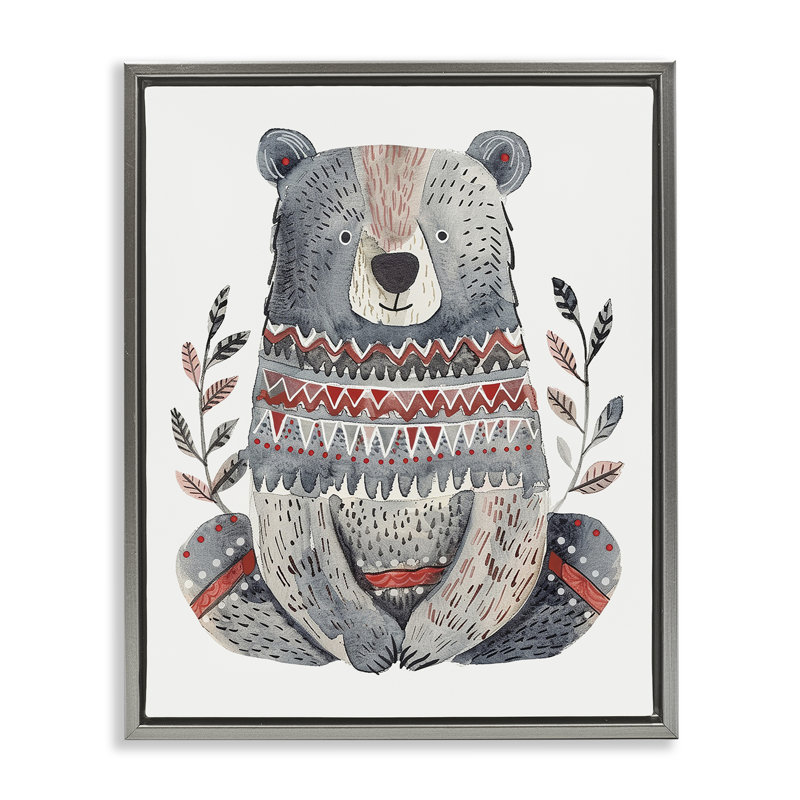  Art mural sur toile flottante de style scandinave par LSR Design Studio, H 21 po x l 17 po, Cadre flottant gris lustré